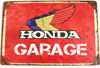 Honda CR250 Honda Logo (Blue/Yellow/Red Logo) - Tin Sign