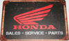 Yamaha YZ125 Honda Logo (Black Background) - Tin Sign