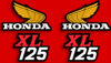 Honda XL125 Gas Tank & Side Cover Decal Set