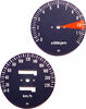   CB750F 1977 Speedo & Tachometer Face Plate Set ~ KM/H