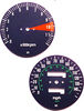   CB750F 1977 Speedo & Tachometer Face Plate Set ~ MPH