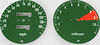   CB750K 1976 Speedo & Tachometer Face Plate Set ~ MPH