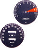 Honda CB750K CB750K 1977 Speedo & Tachometer Face Plate Set ~ KM/H