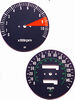 Honda  CB750K 1977 Speedo & Tachometer Face Plate Set ~ MPH