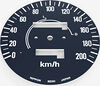  CB750A 1977-78 Speedo Face Plate & Gear Indicator Decal Set ~ KM/H