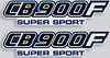 Honda  CB900F 1982 Side Panel Logo Decal Set ~ Silver Model
