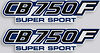   CB750F 1982 Side Panel Logo Decal Set ~ Silver Model