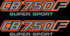 Honda CB750F CB750F 1982 Side Panel Logo Decal Set ~ Black Model