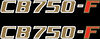   CB750F 1980 Side Panel Logo Decal Set ~ Black Model