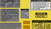 Honda GL1000 GL1000 1976 Warning and Service Label Set ~ Sulfur Yellow Model